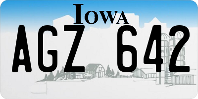 IA license plate AGZ642