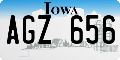 IA license plate AGZ656
