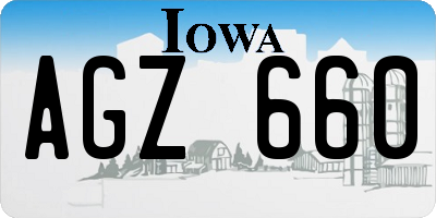 IA license plate AGZ660