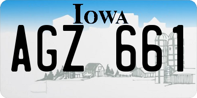 IA license plate AGZ661