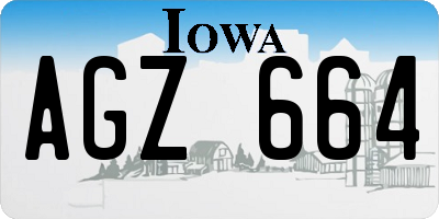 IA license plate AGZ664