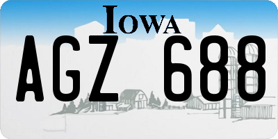 IA license plate AGZ688