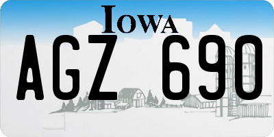IA license plate AGZ690