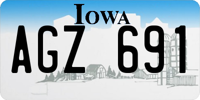 IA license plate AGZ691