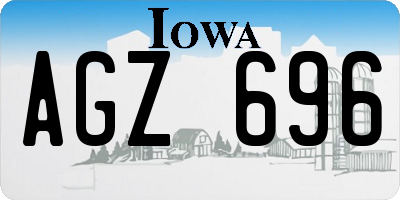 IA license plate AGZ696