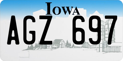 IA license plate AGZ697