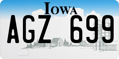 IA license plate AGZ699