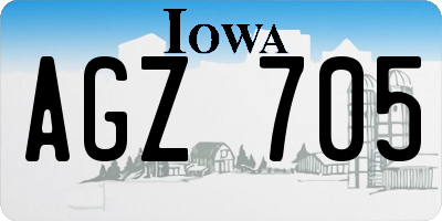 IA license plate AGZ705