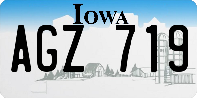 IA license plate AGZ719