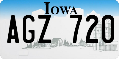 IA license plate AGZ720