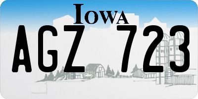 IA license plate AGZ723