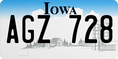 IA license plate AGZ728