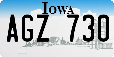 IA license plate AGZ730