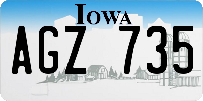IA license plate AGZ735