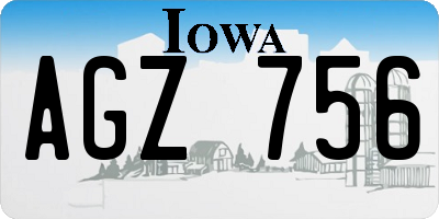 IA license plate AGZ756