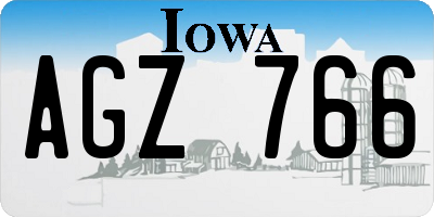 IA license plate AGZ766
