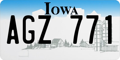 IA license plate AGZ771