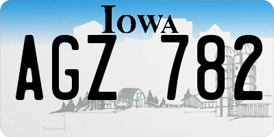 IA license plate AGZ782