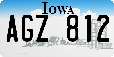 IA license plate AGZ812