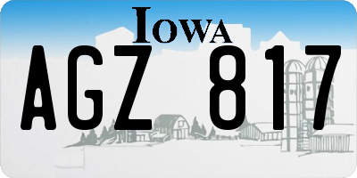 IA license plate AGZ817