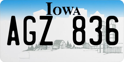 IA license plate AGZ836
