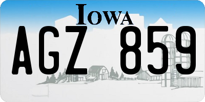 IA license plate AGZ859