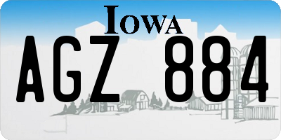 IA license plate AGZ884