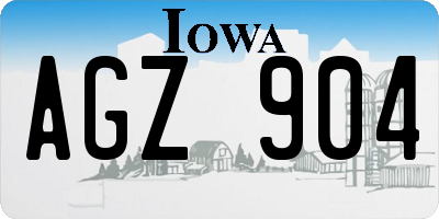 IA license plate AGZ904