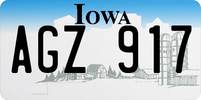 IA license plate AGZ917