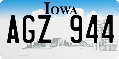 IA license plate AGZ944