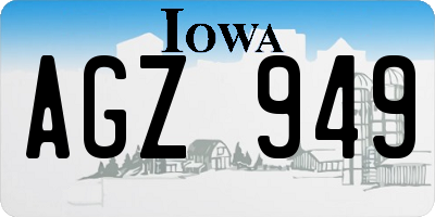 IA license plate AGZ949