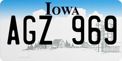 IA license plate AGZ969