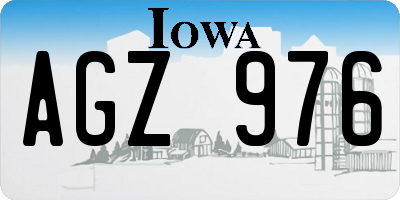 IA license plate AGZ976