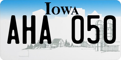 IA license plate AHA050
