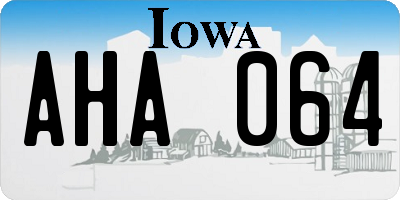 IA license plate AHA064