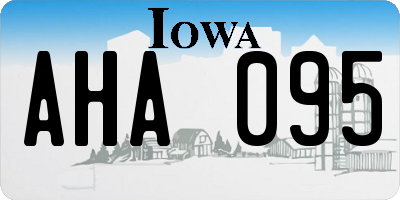 IA license plate AHA095