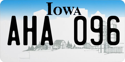 IA license plate AHA096