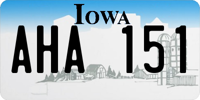 IA license plate AHA151