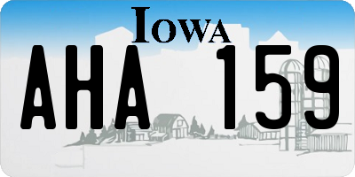 IA license plate AHA159