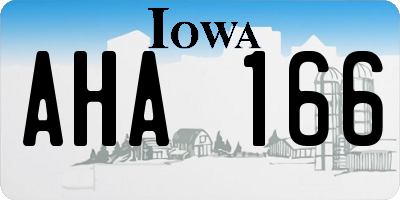 IA license plate AHA166