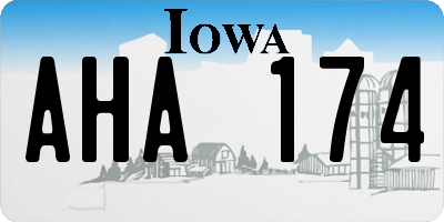 IA license plate AHA174