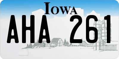 IA license plate AHA261