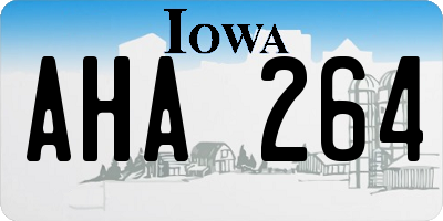 IA license plate AHA264
