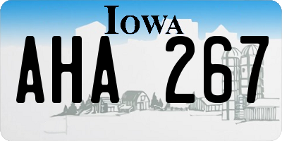 IA license plate AHA267