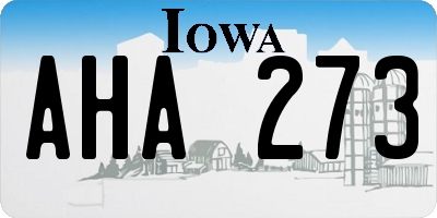 IA license plate AHA273