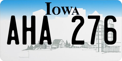 IA license plate AHA276