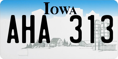 IA license plate AHA313