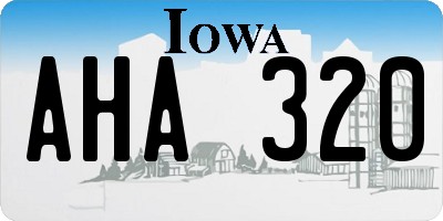 IA license plate AHA320