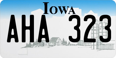 IA license plate AHA323
