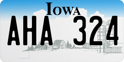 IA license plate AHA324